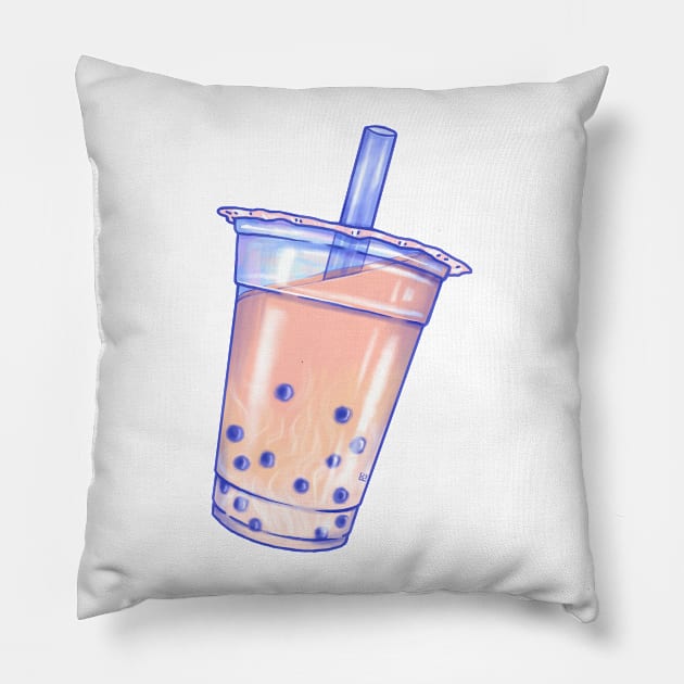 Bubble Tea Pillow by LauraOConnor