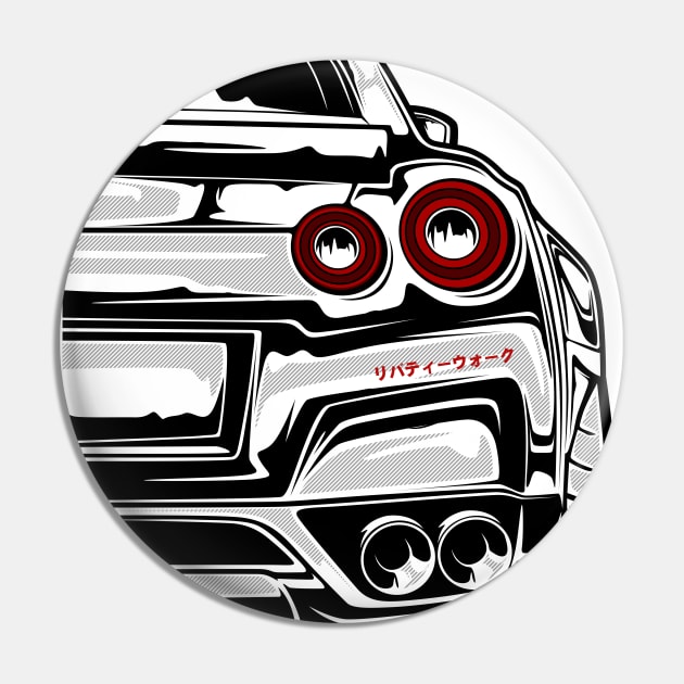 Nissan R35 GTR Liberty Walk Pin by idrdesign