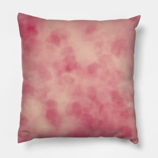 Clear pink living coral sky with clouds pattern background Sticker Pillow