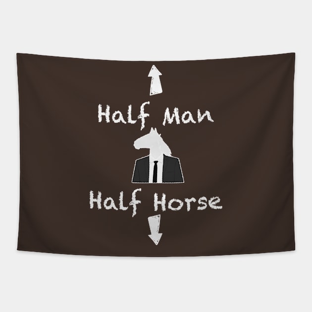 Half Man Half Horse Funny Tapestry by Cosmic Art