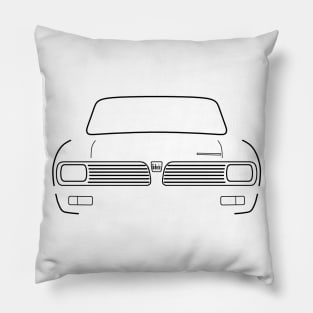 Triumph Toledo classic 1970s British car black outline graphic Pillow