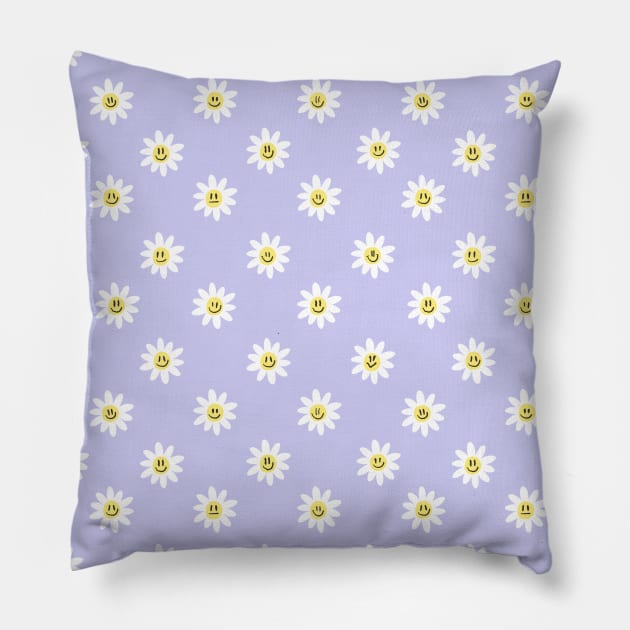 Trippy Daisy Pillow by Charly Clements