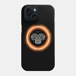 Neon Light Effect Aries Phone Case