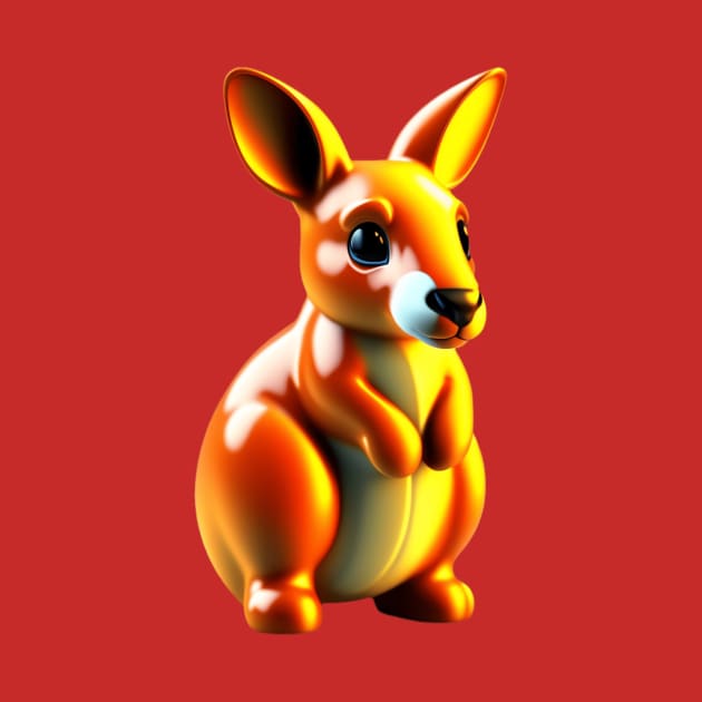 Cute Cartoon Kangaroo 3D Render by Rahul Store 24