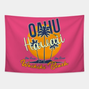 Oahu Hawaii Waikiki Beach Tapestry