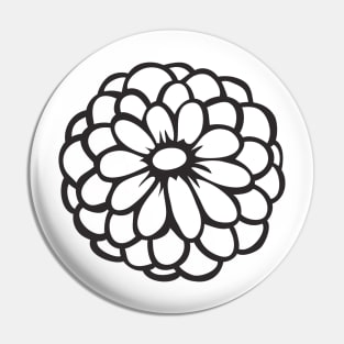 Black Flower Pin