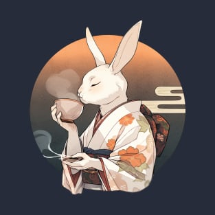 bunny drinking a cup of tea T-Shirt