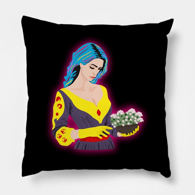 Women Gardening Pillow by Womens Art Store