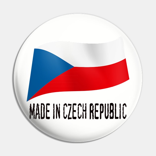 Made in Czech Republic flag Pin by fistfulofwisdom