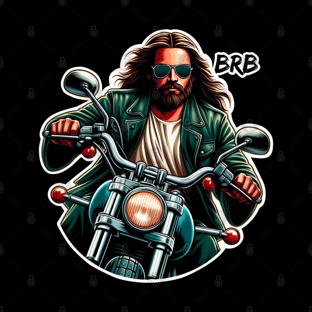 BRB meme Jesus is coming soon Motorbike by Plushism