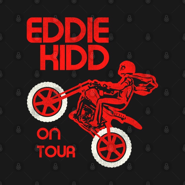 Eddie Kidd On Tour Retro Motorcycle Stuntman by darklordpug