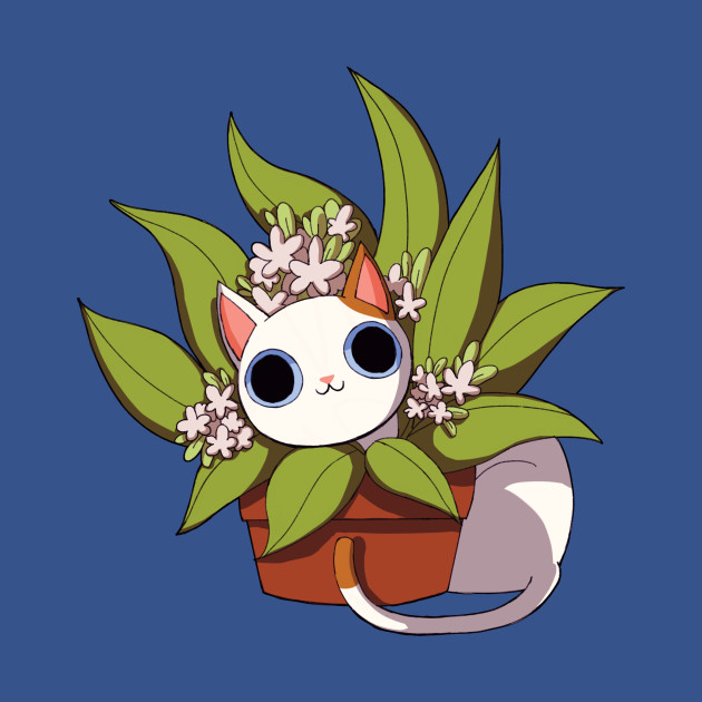 Disover Cat in a Plant - Cat - T-Shirt