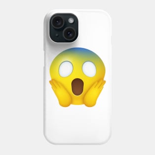 Emoji face screaming in fear Phone Case