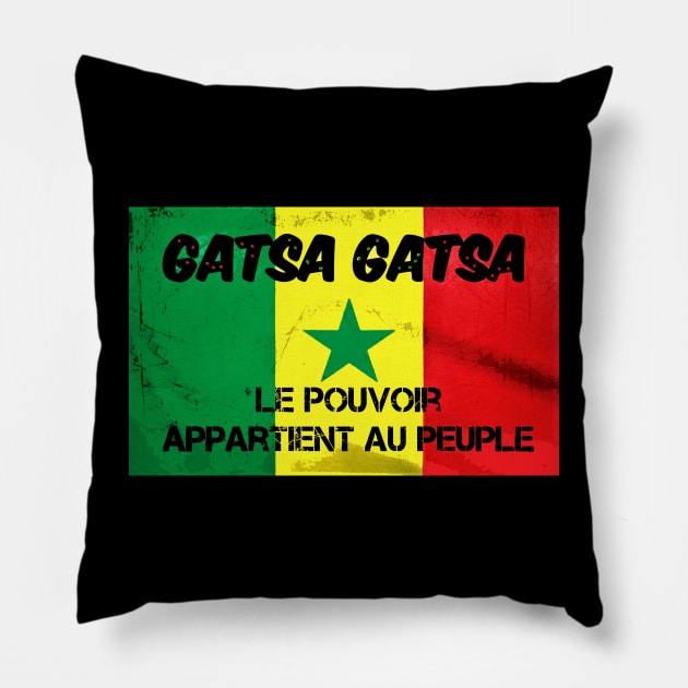 SENEGAL Gatsa Gatsa Pillow by Tony Cisse Art Originals