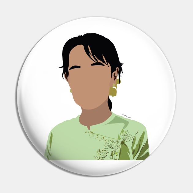 Aung San Suu Kyi Pin by itsaulart