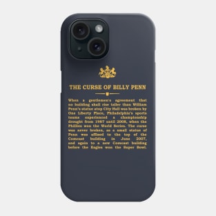 Real Historical Philadelphia - The Curse of Billy Penn Phone Case