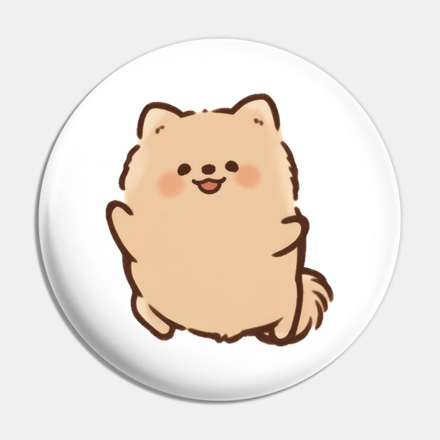 Cute Pomeranian Dancing Pusheen Style Pin by SundayDonuts