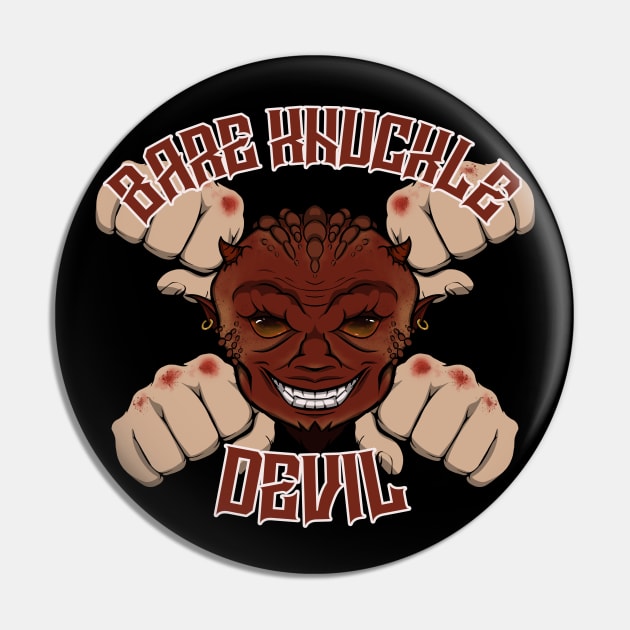 Bare knuckle boxing Devil Pin by RampArt