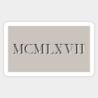 Number 45 Roman Numeral LV Black and White Sticker for Sale by