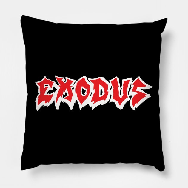 exodus band Pillow by Beata Lazaro