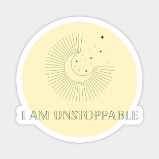 Affirmation Collection - I Am Unstoppable (Yellow) Magnet