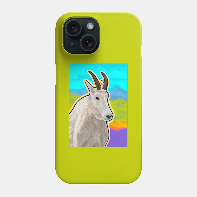 CANDID CRITTERS Mountain Goat Phone Case by rorabeenie