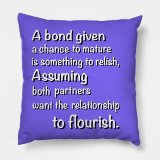 A Bond Given a Chance to Mature Pillow