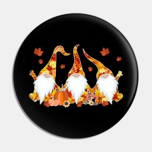 Pumpkin Gnomes Fall Autumn Cute Halloween Pin