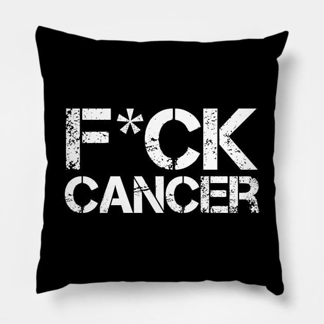 F*CK CANCER Pillow by dustbrain