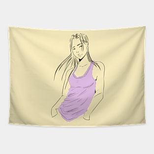 Girl in summer Tapestry