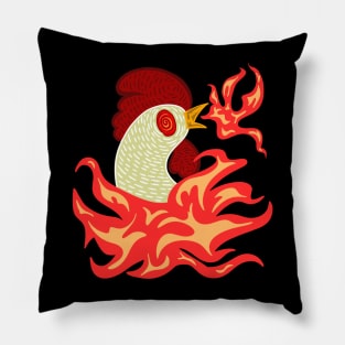 Gerald the Fire Breathing Chicken Pillow