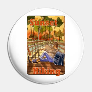 Sunset Hiking Pin