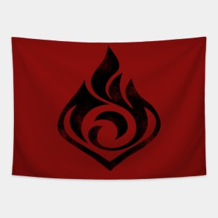 Genshin Impact Pyro Black Tapestry