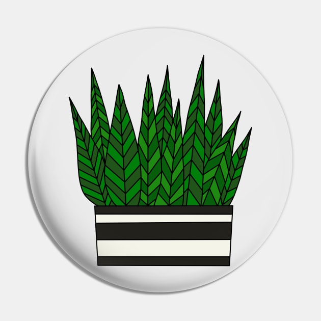 Cute Cactus Design #31: Zebra Succulent Pin by DreamCactus