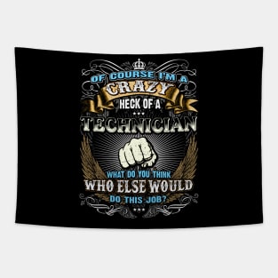 Cool Shirts for Men, Super Job Shirt Technician Tapestry