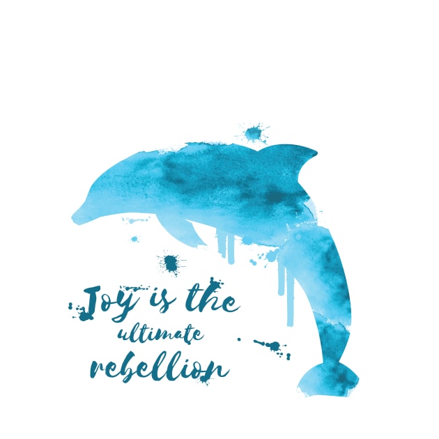 cute dolphin in water color by Midoart