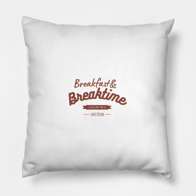 cafeteria breaktime vintage livilop Pillow by livilop