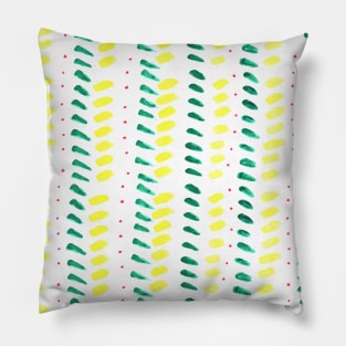 colorful pattern watercolor Pillow