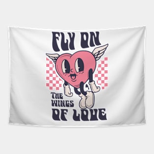 fly on the wings of love Tapestry