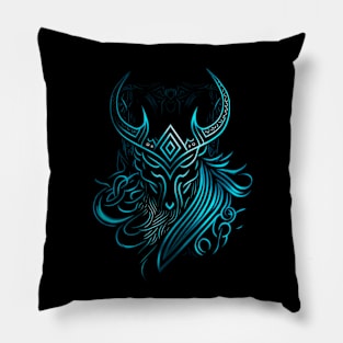 Viking, blue symbol Pillow