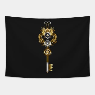 Steampunk key with gears Tapestry