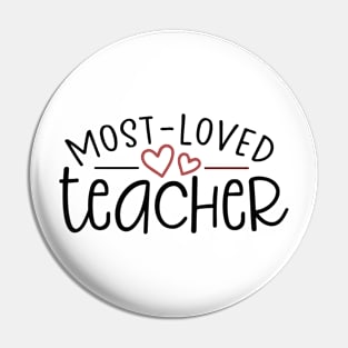 Most Loved Teacher Pin