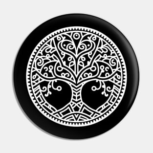 Libe Art Tree (White) Pin