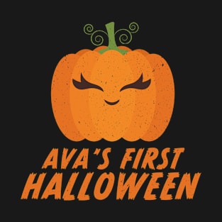 Ava's First Halloween | Baby Ava My First Halloween Personalised Name T-Shirt