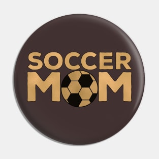 Gold Soccer Mom Pin