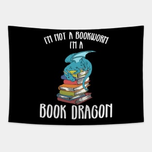 Im A Book Dragon Not A Worm Tapestry