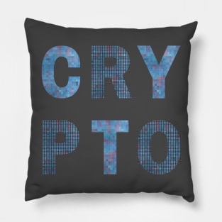 Cryptocurrency Pixel Pillow