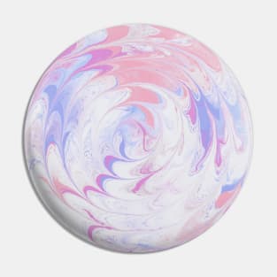 Pink and White Swirl Pin