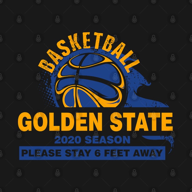 NBA 2020 Golden State Warriors Spirit Stay 6ft Away by mckinney