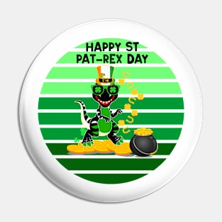 happy st pat rex day Dinosaur Pin